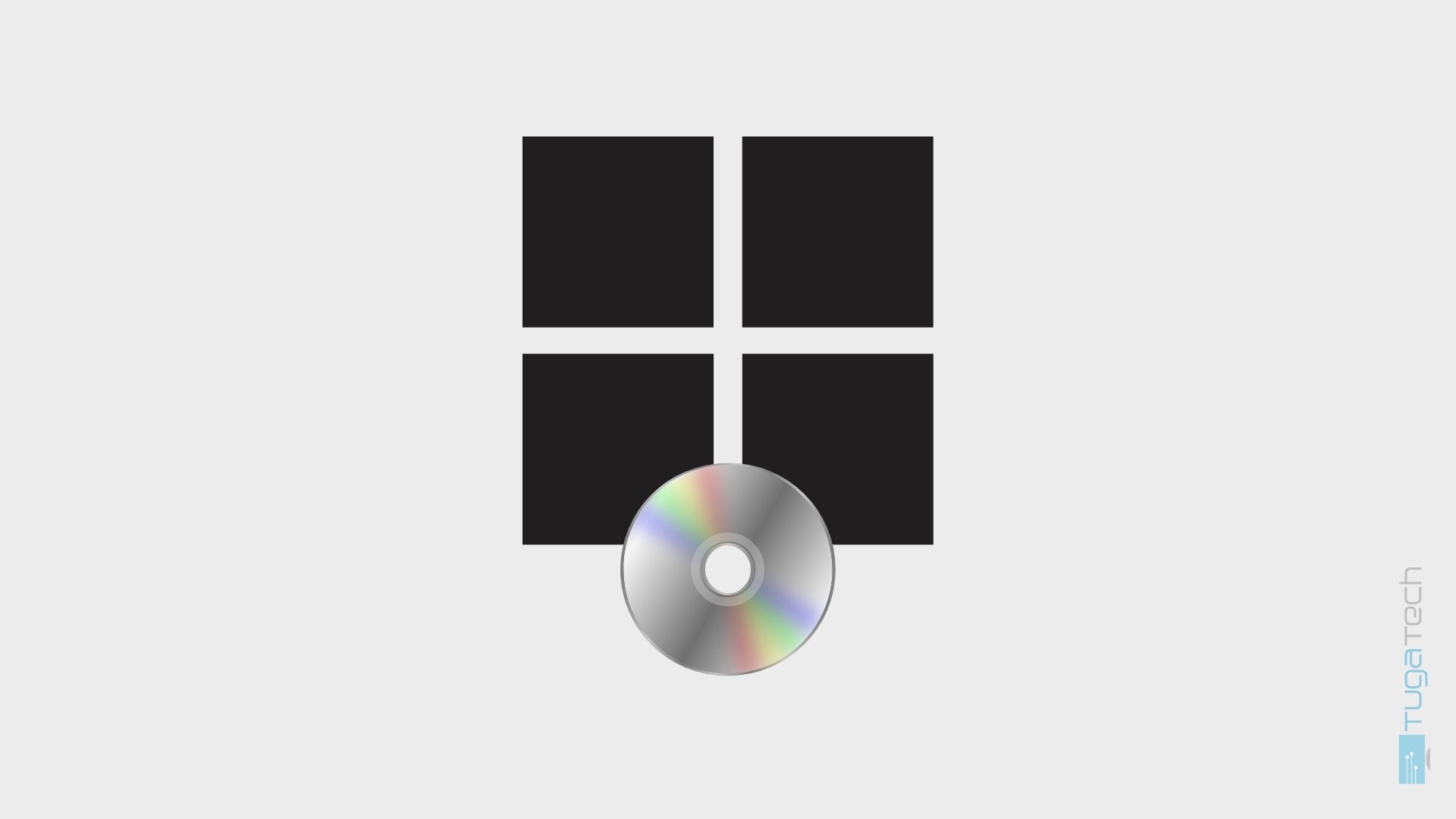logo do Windows com disco CD
