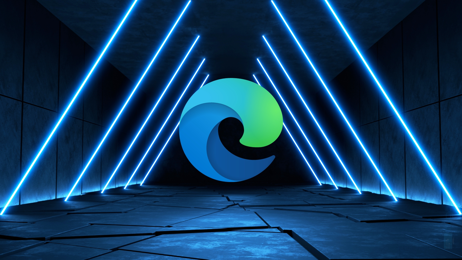 Edge logo do navegador em fundo azul