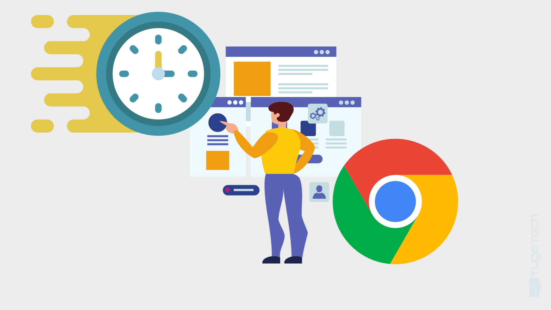 Google Chrome com poupança de tempo