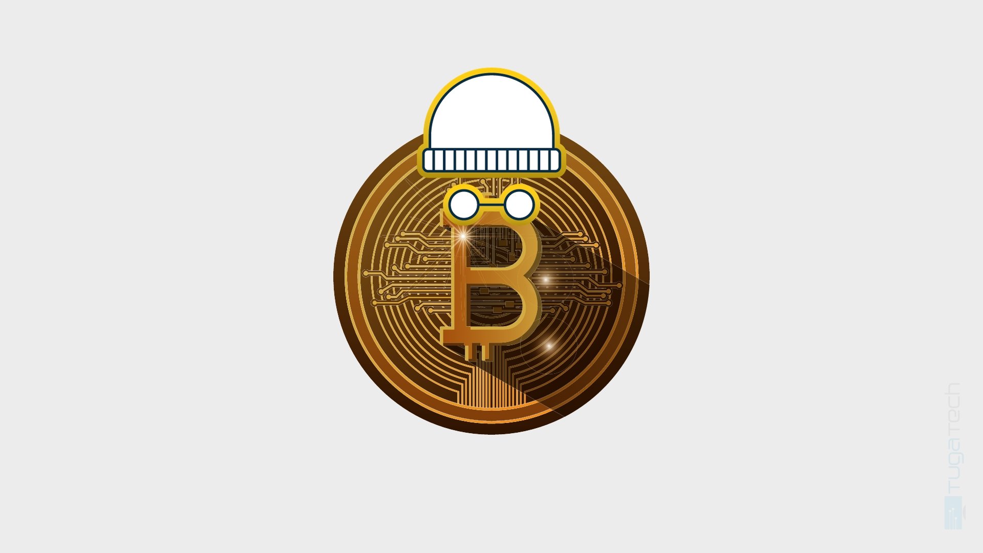 Bitcoin com imagem de ladrão