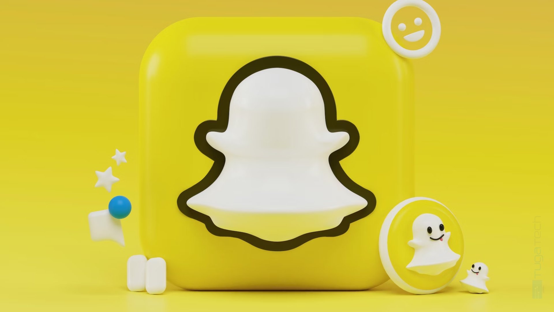snapchat logo em 3d
