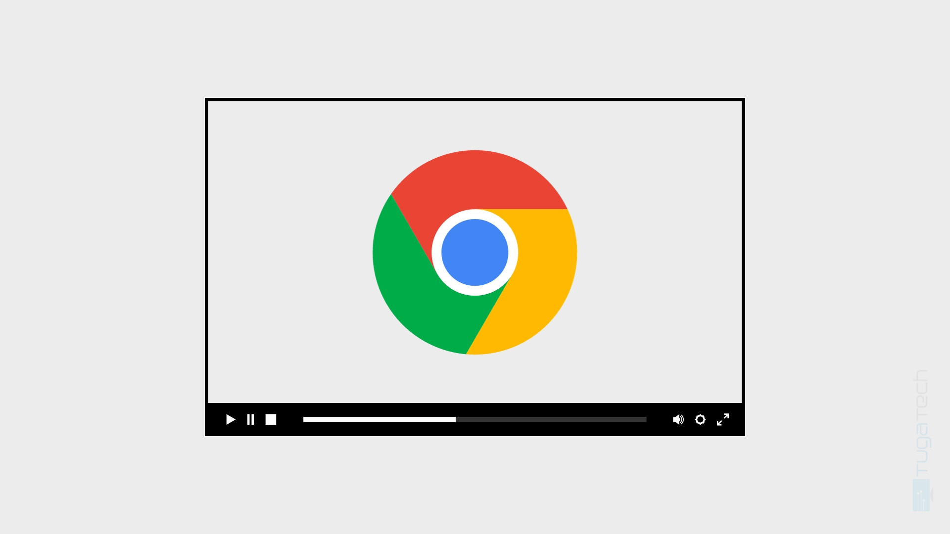 Google Chrome dentro de um frame de vídeo