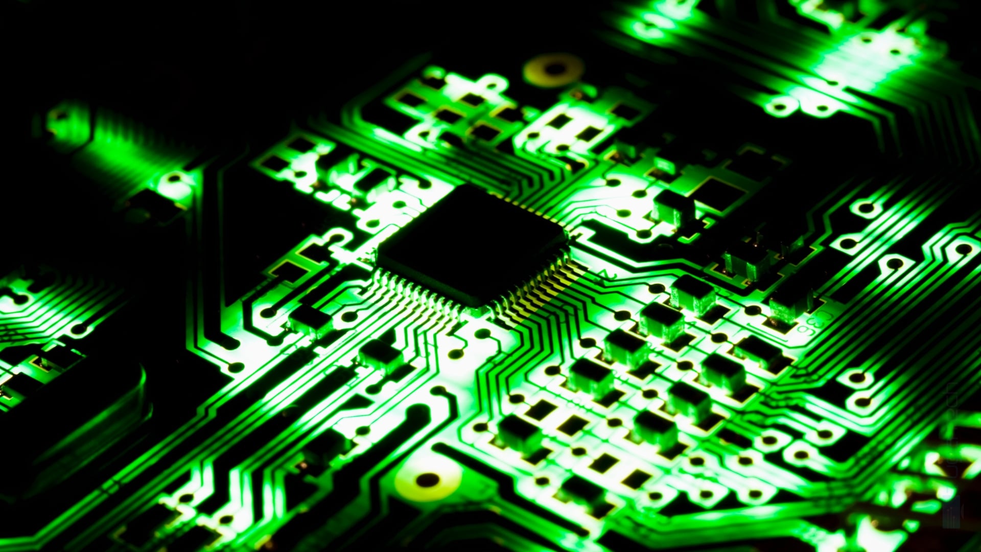 chip em placa verde