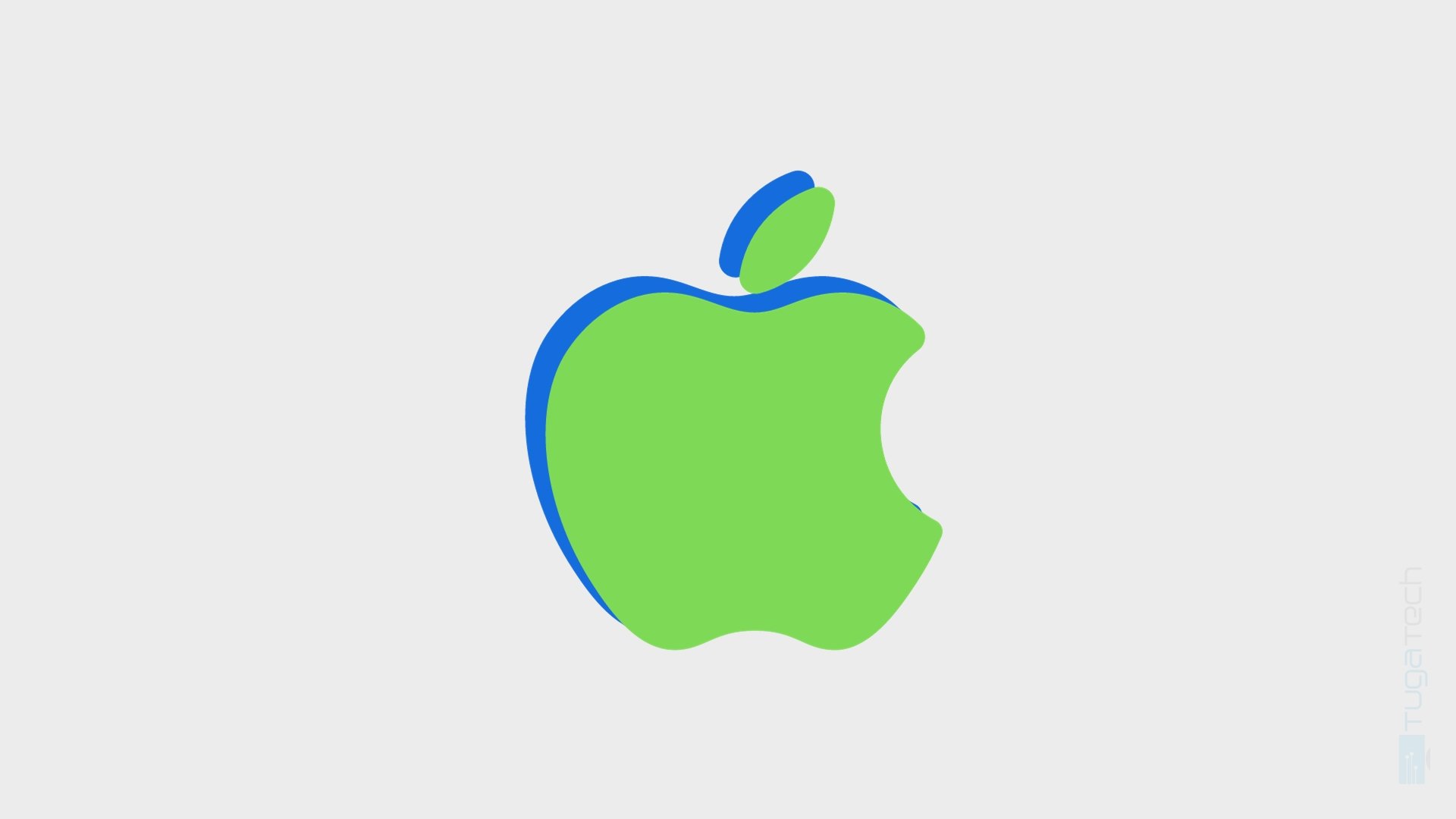 Apple logo da maça verde e azul