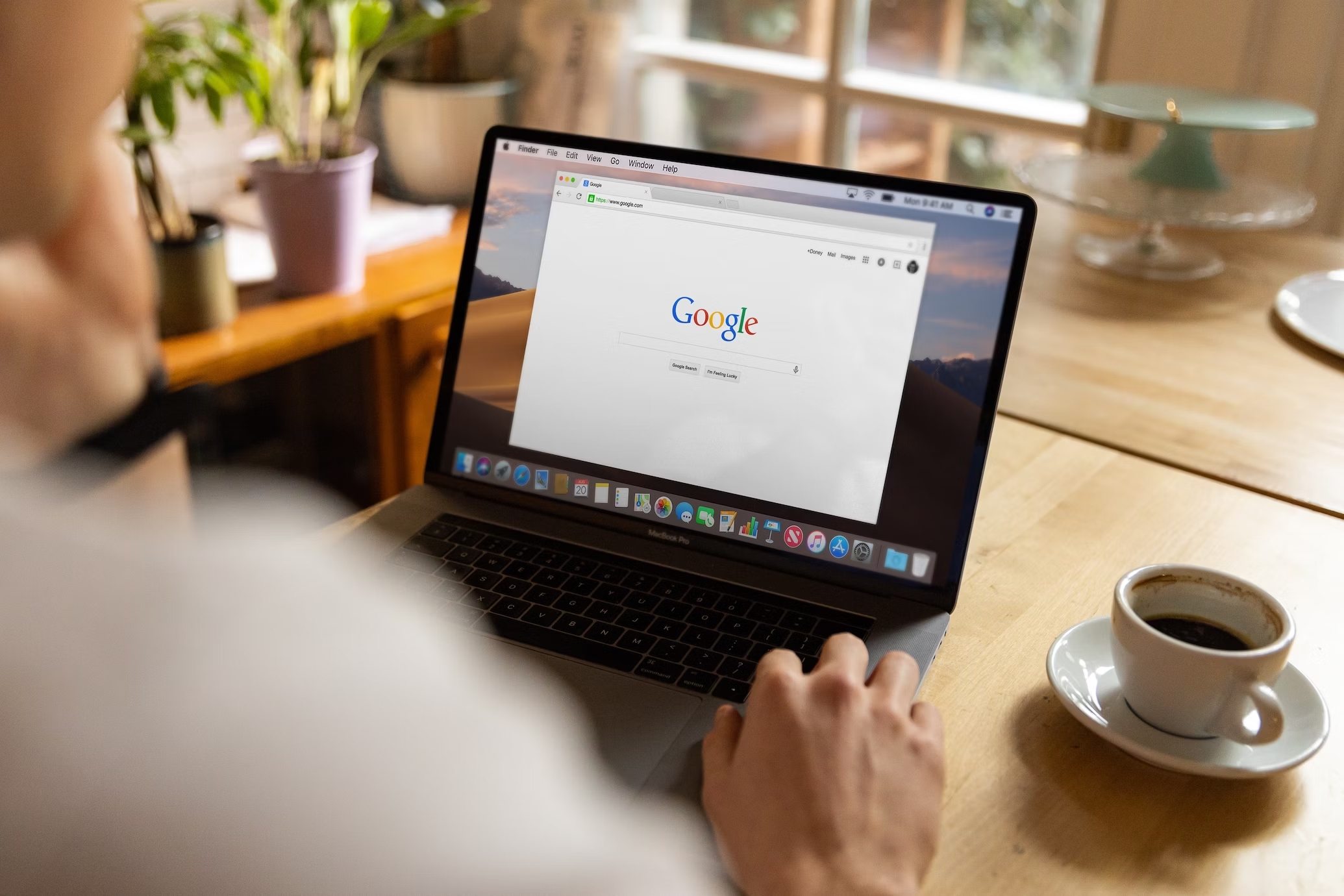 Google pesquisa em computador