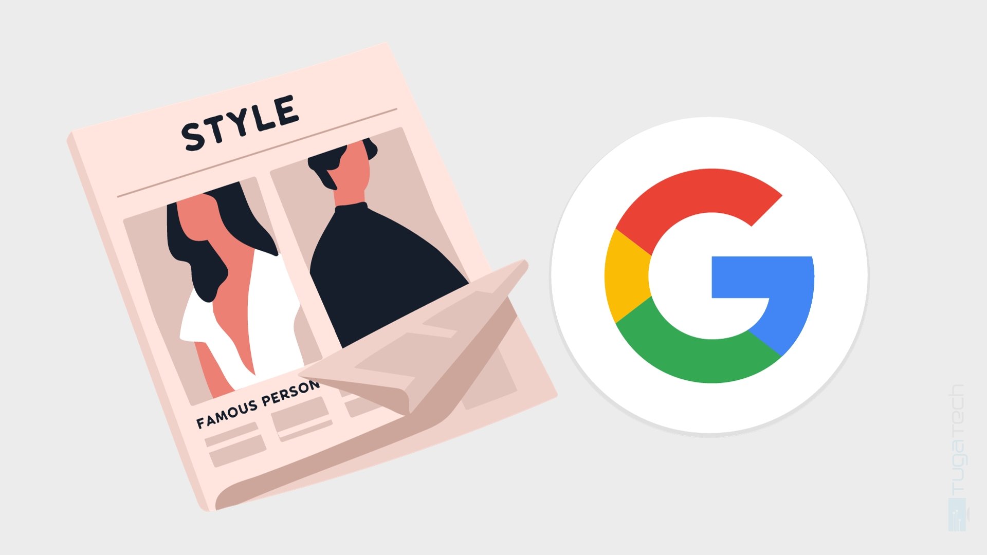 Revista com logo da Google