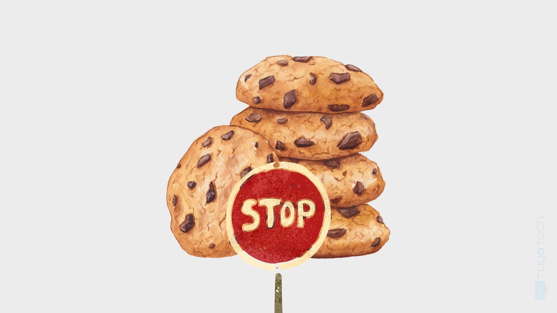 Cookies com mensagem de stop