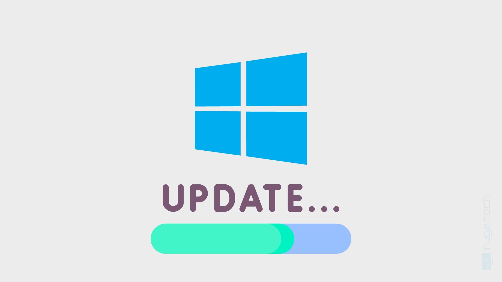 Logo do Windows 10 em atualização