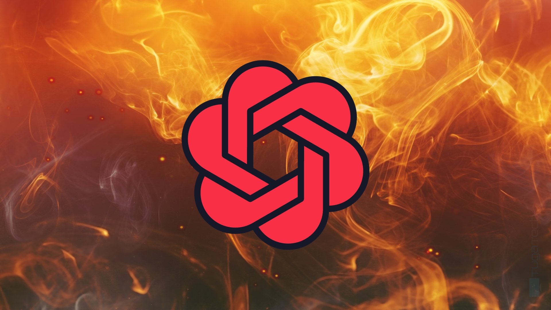 Logo da OpenAI sob fogo