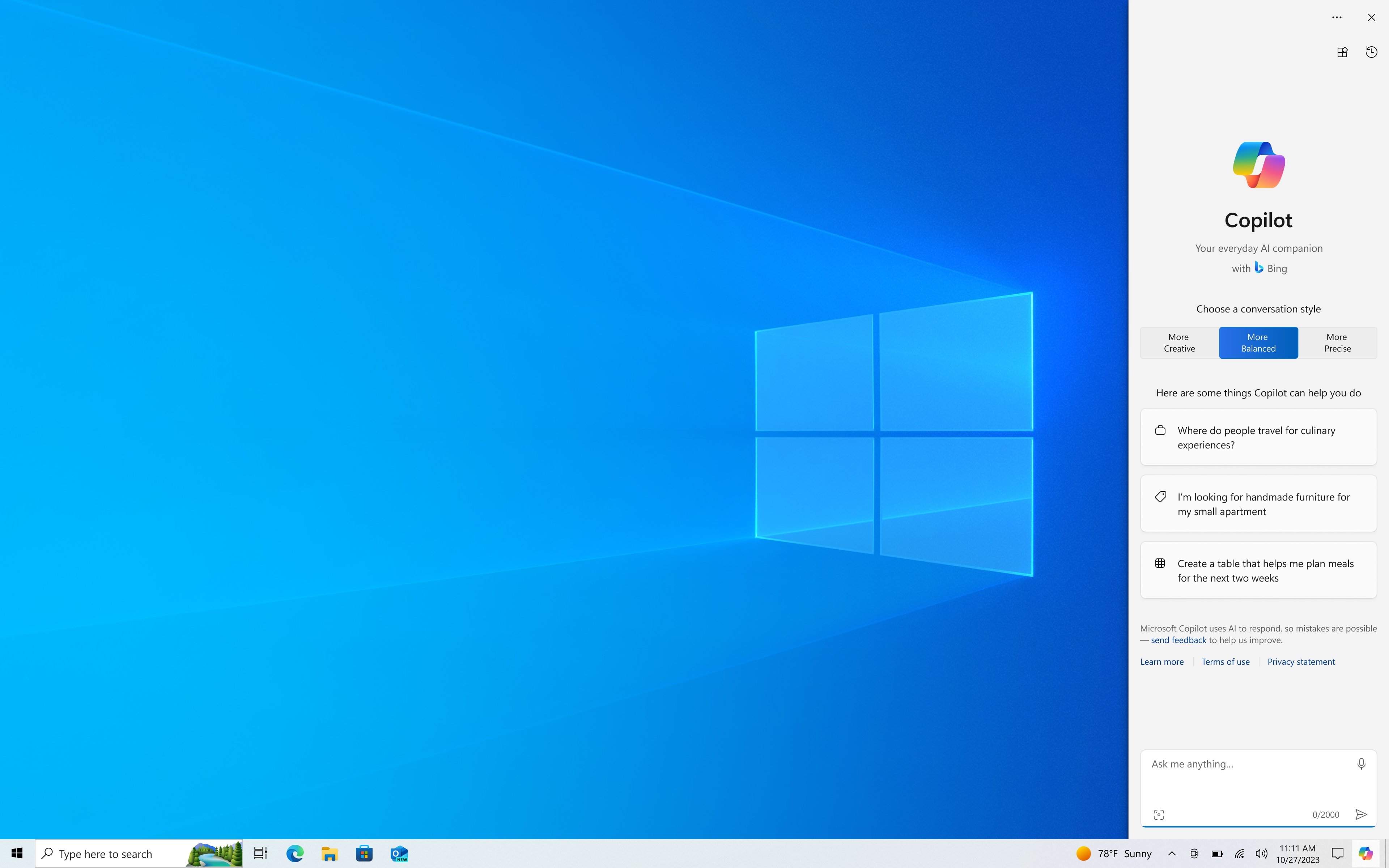 Copilot no Windows 10