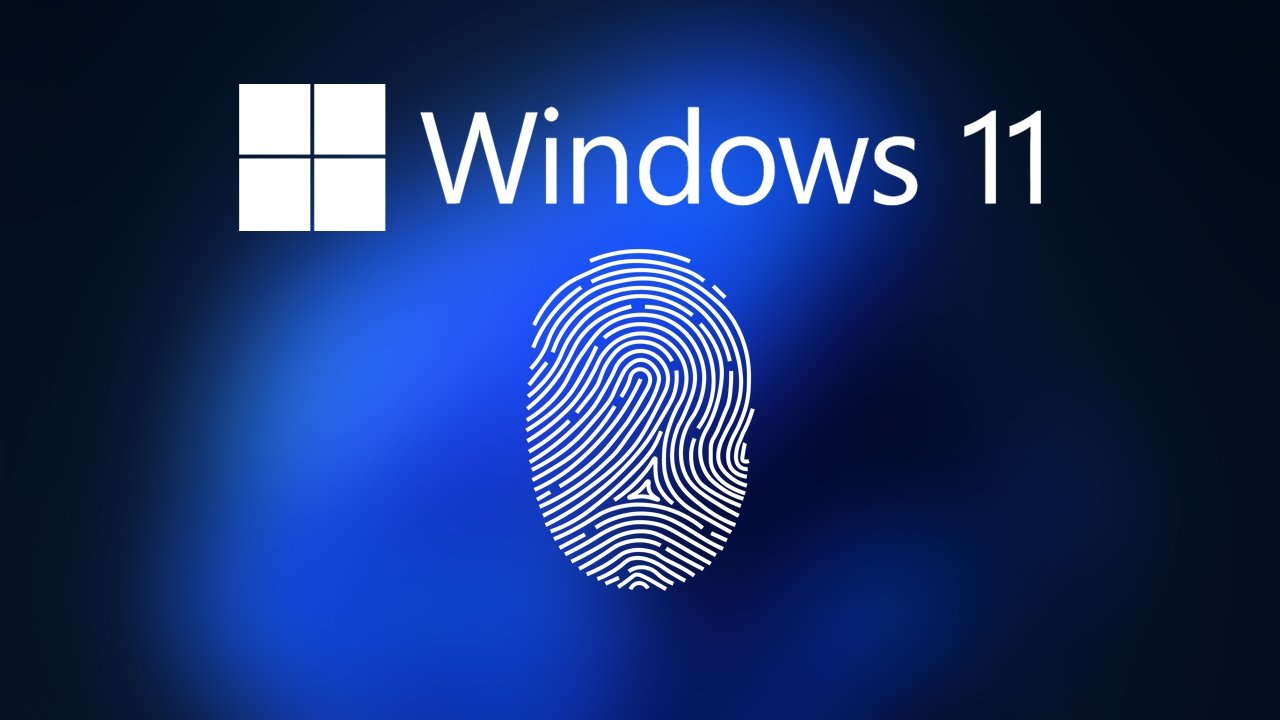 Windows 11 com imagem de impressão digital