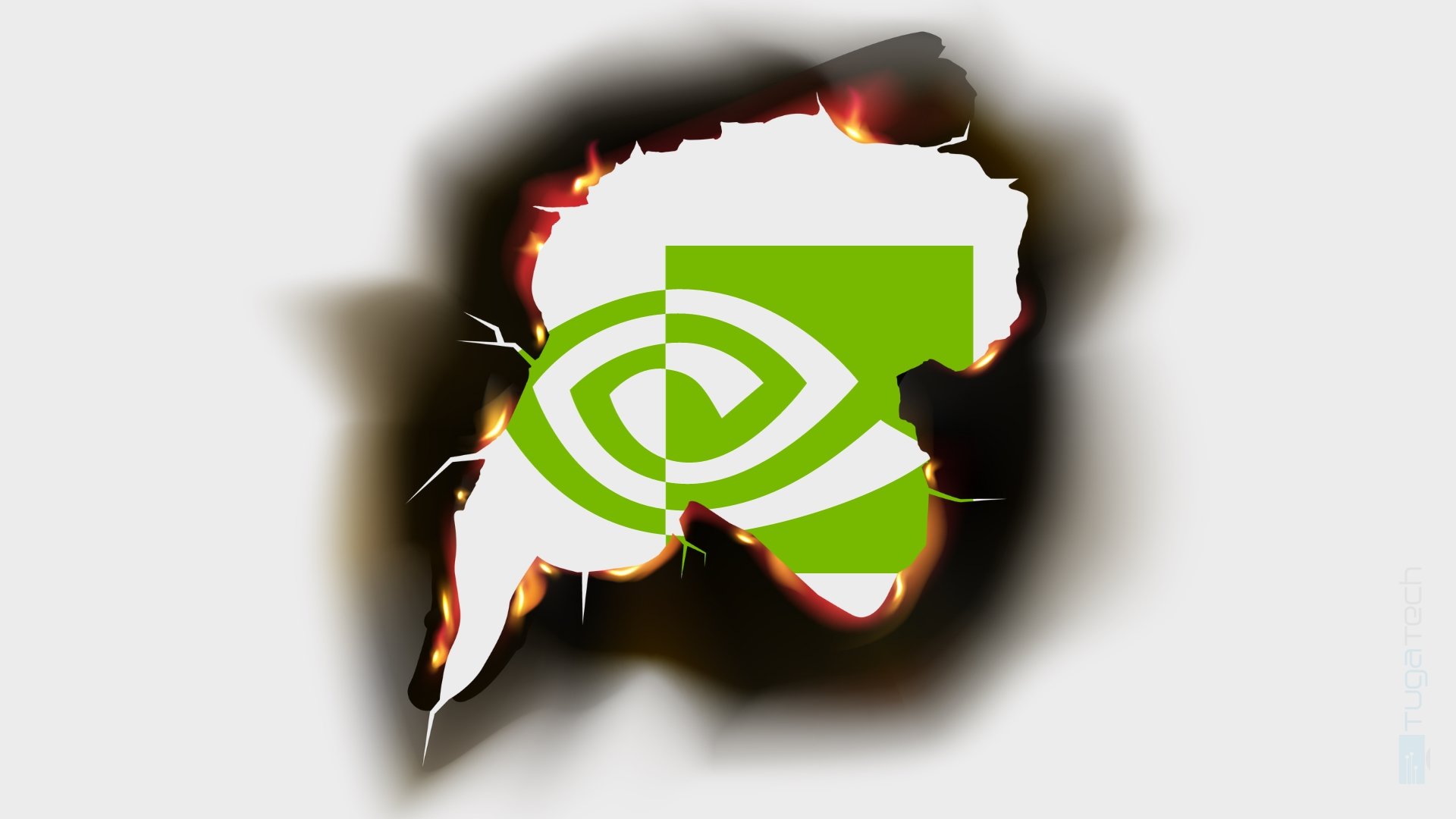 Logo da Nvidia queimado