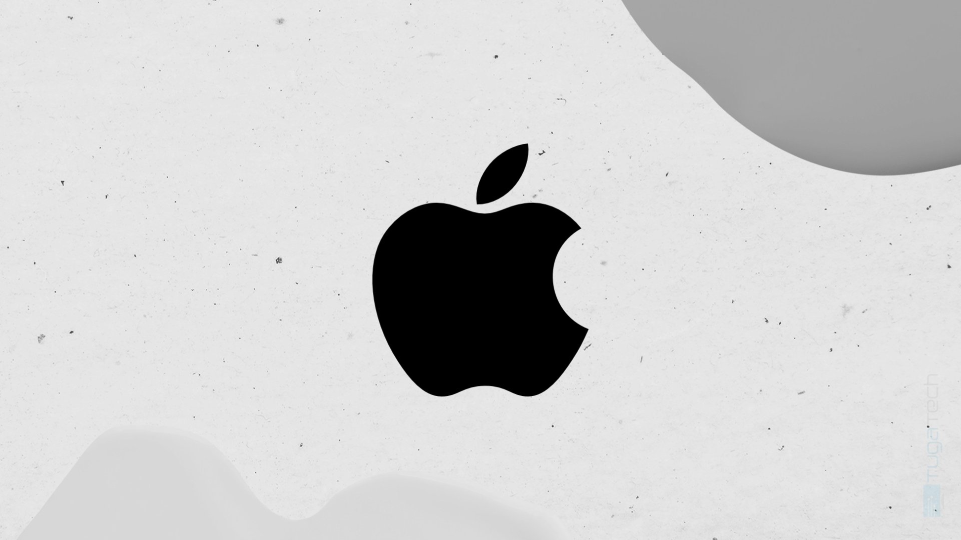 Logo da Apple em fundo cinza