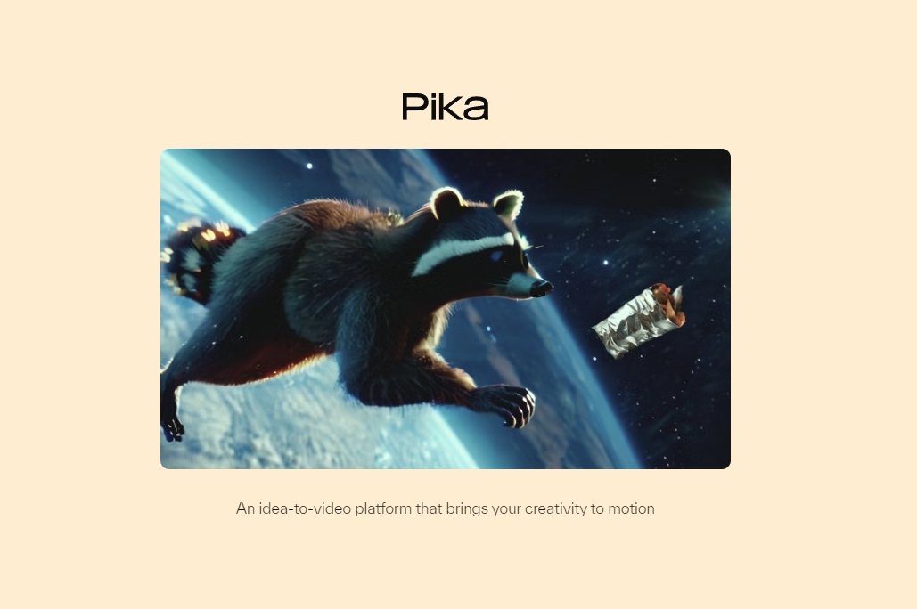 Pika AI video editor