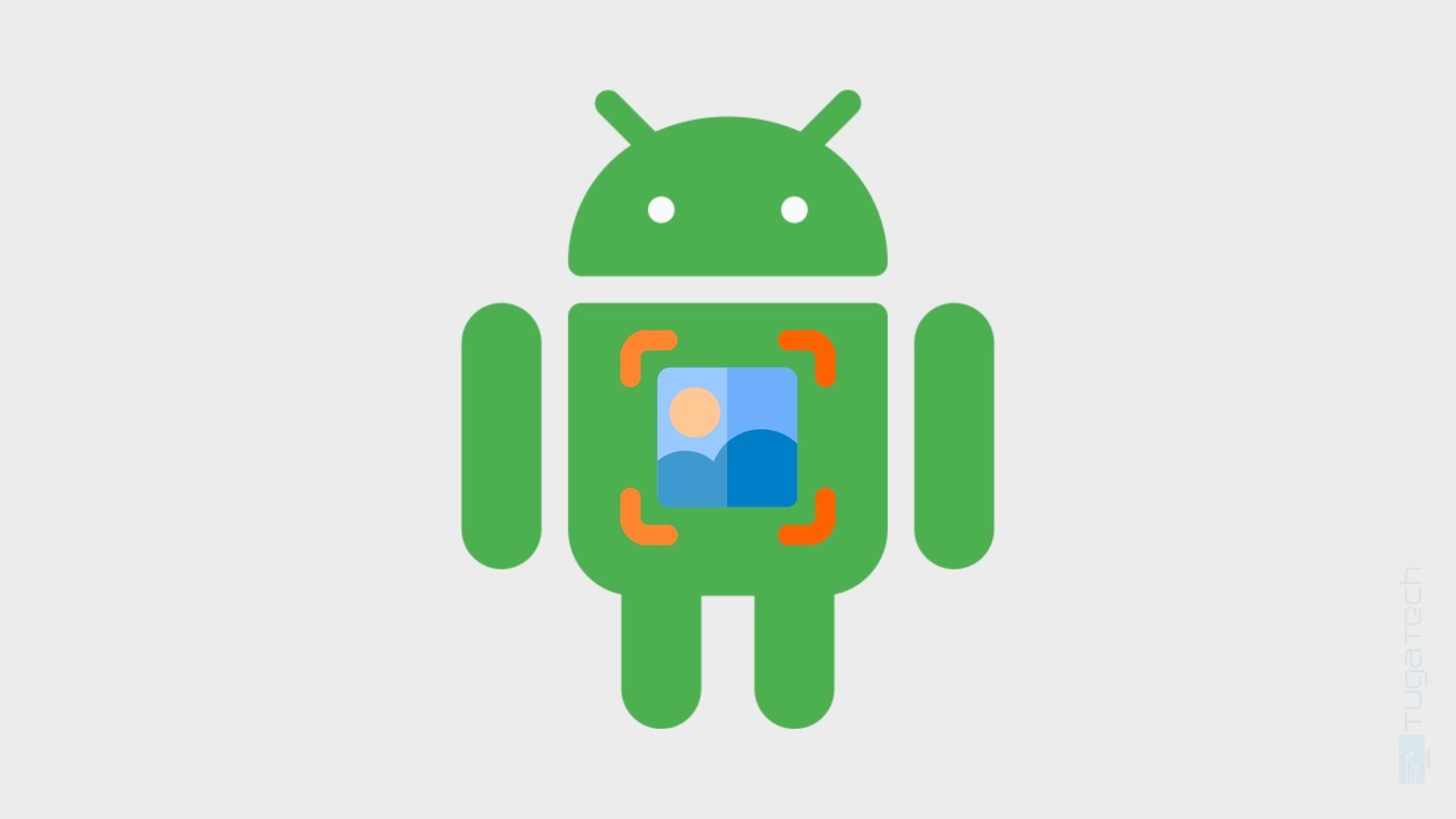 Android com captura de ecrã na barriga