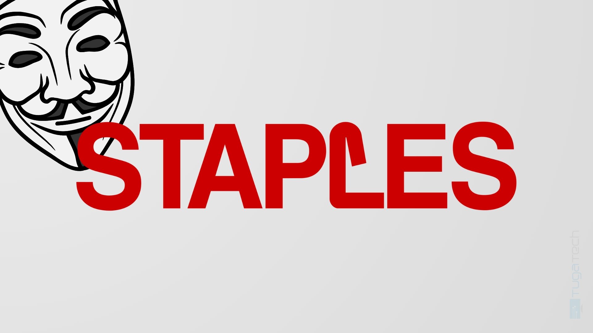 Logo da Staples com hacker