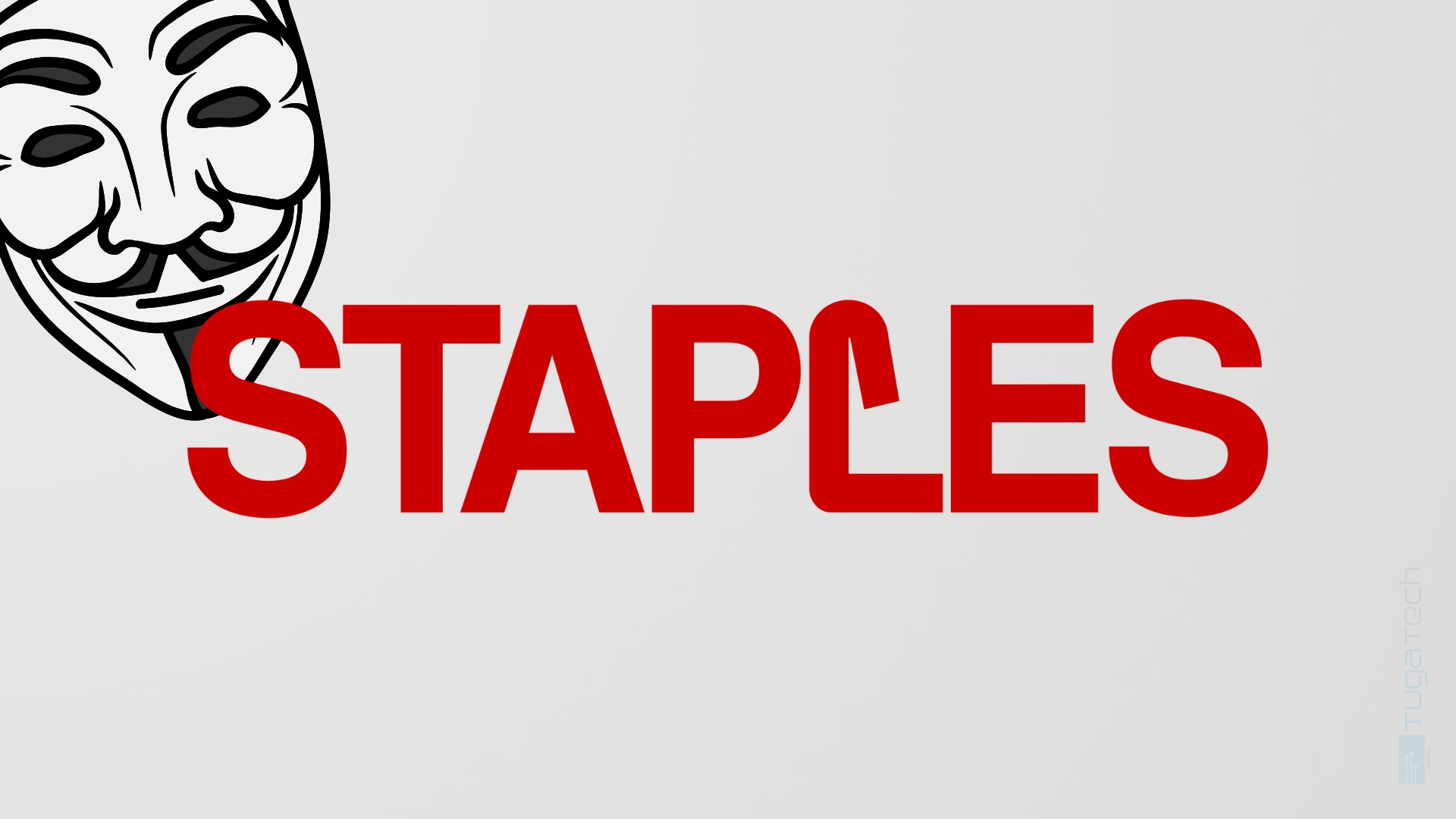 Logo da Staples com hacker