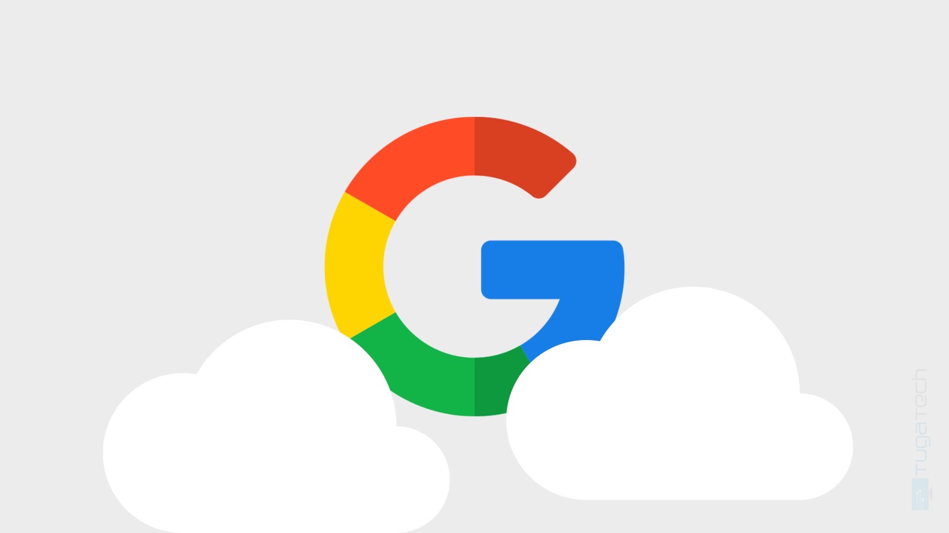 Logo da Google com nuvens