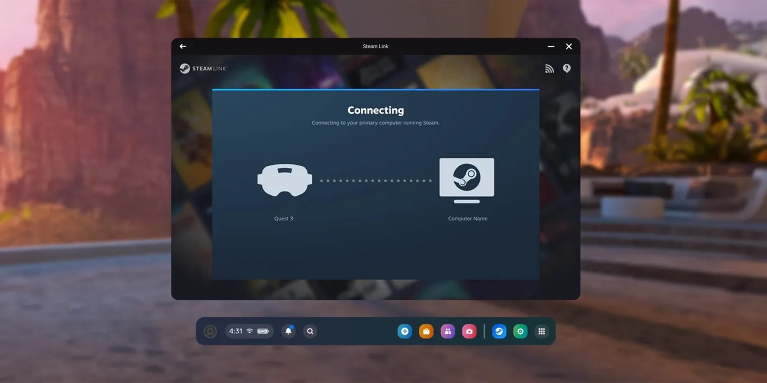 Steam com Meta VR streaming