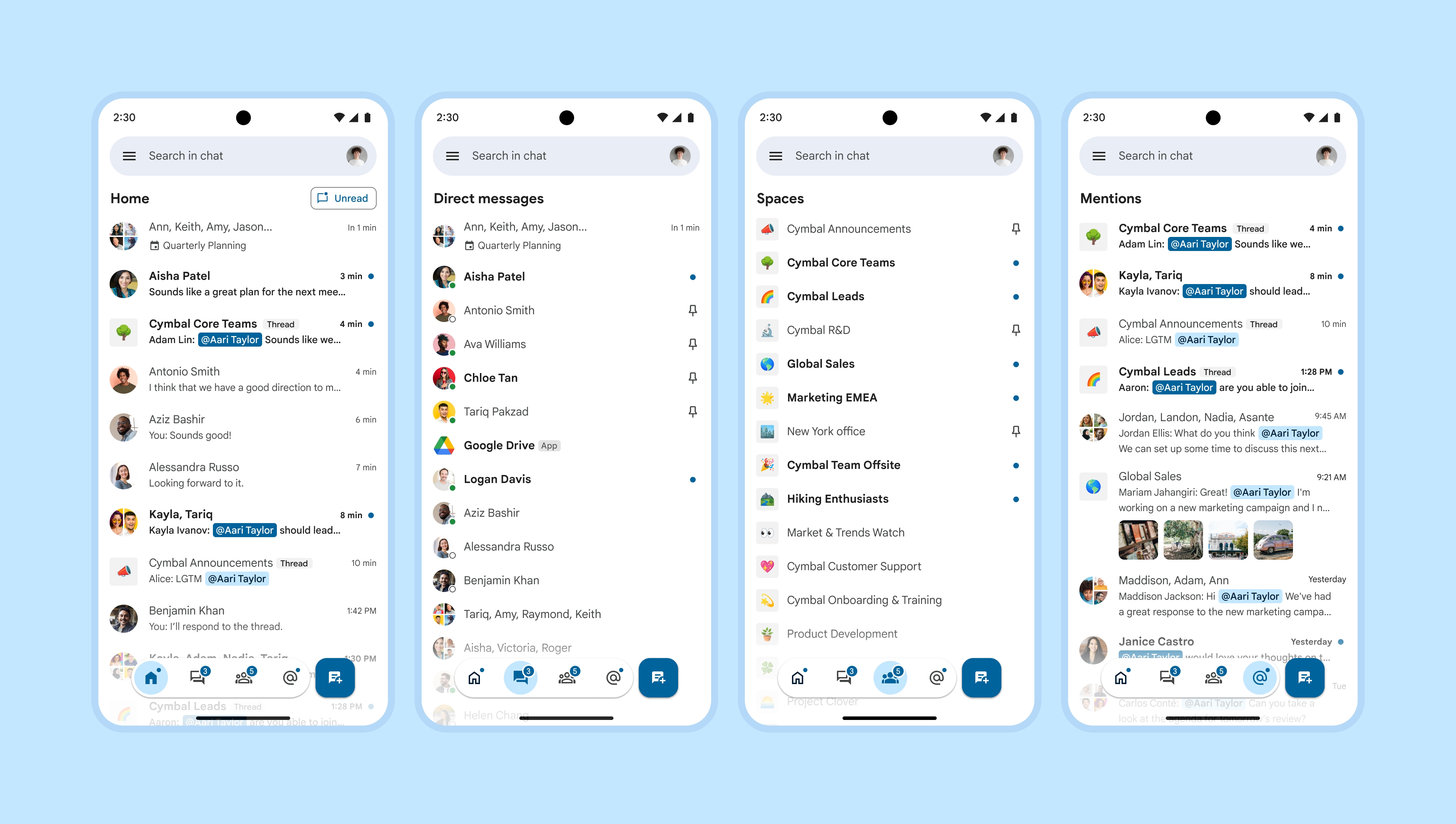 Aplicação do Google Chat