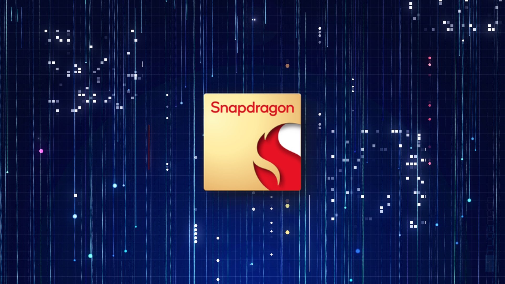 Qualcomm Snapdragon chip em fundo digital