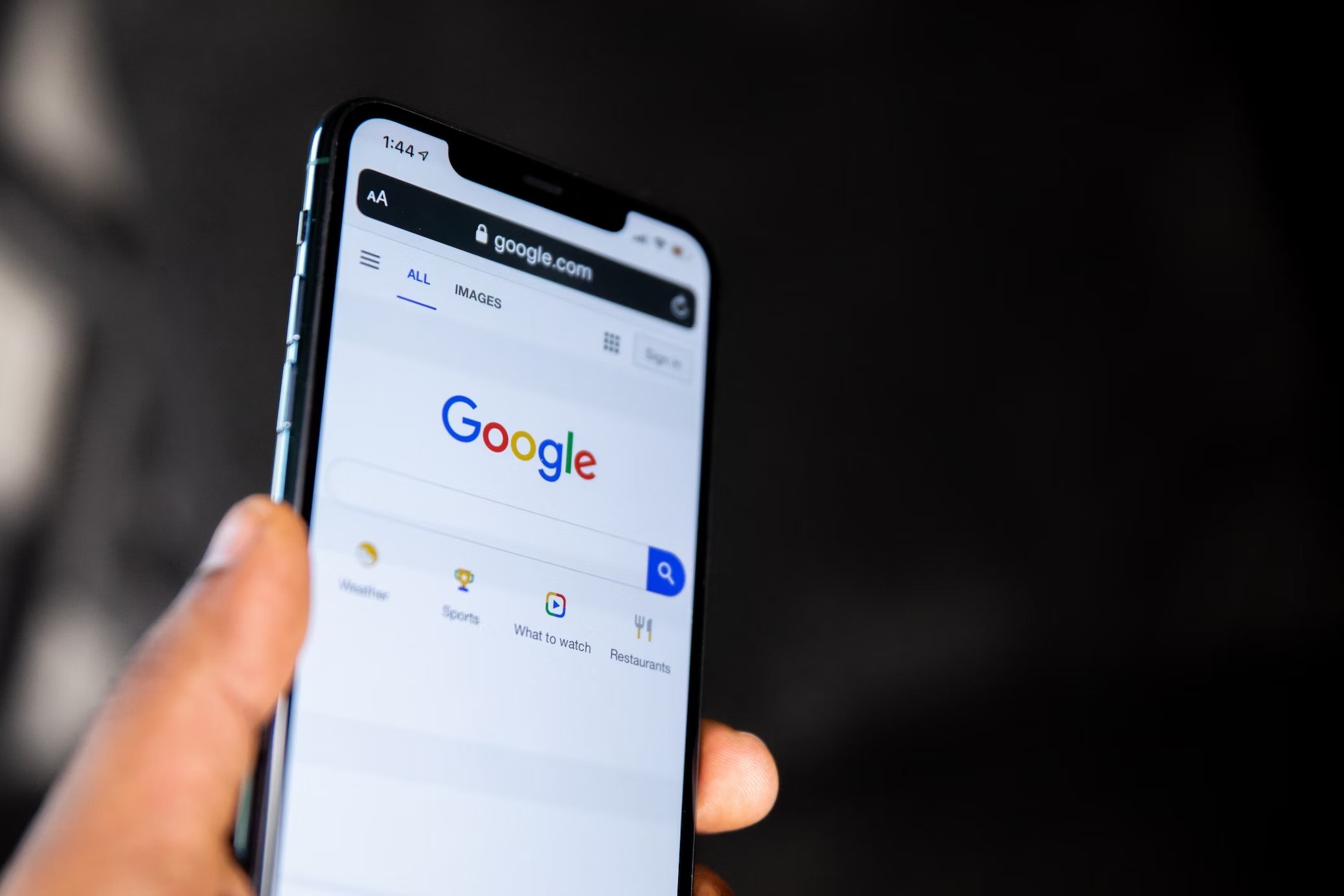 chrome e google em smartphone
