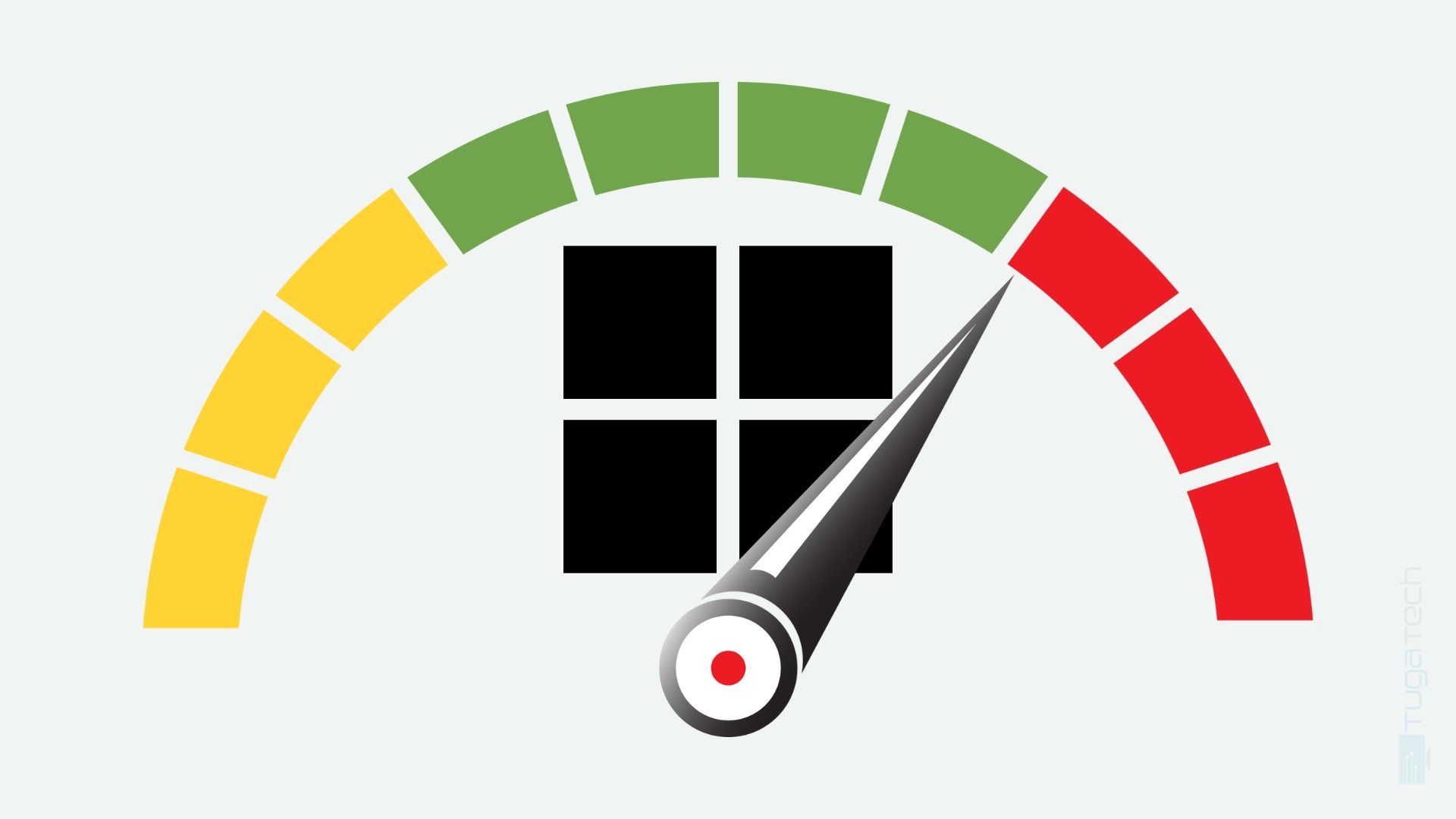 Windows logo with speed limiter