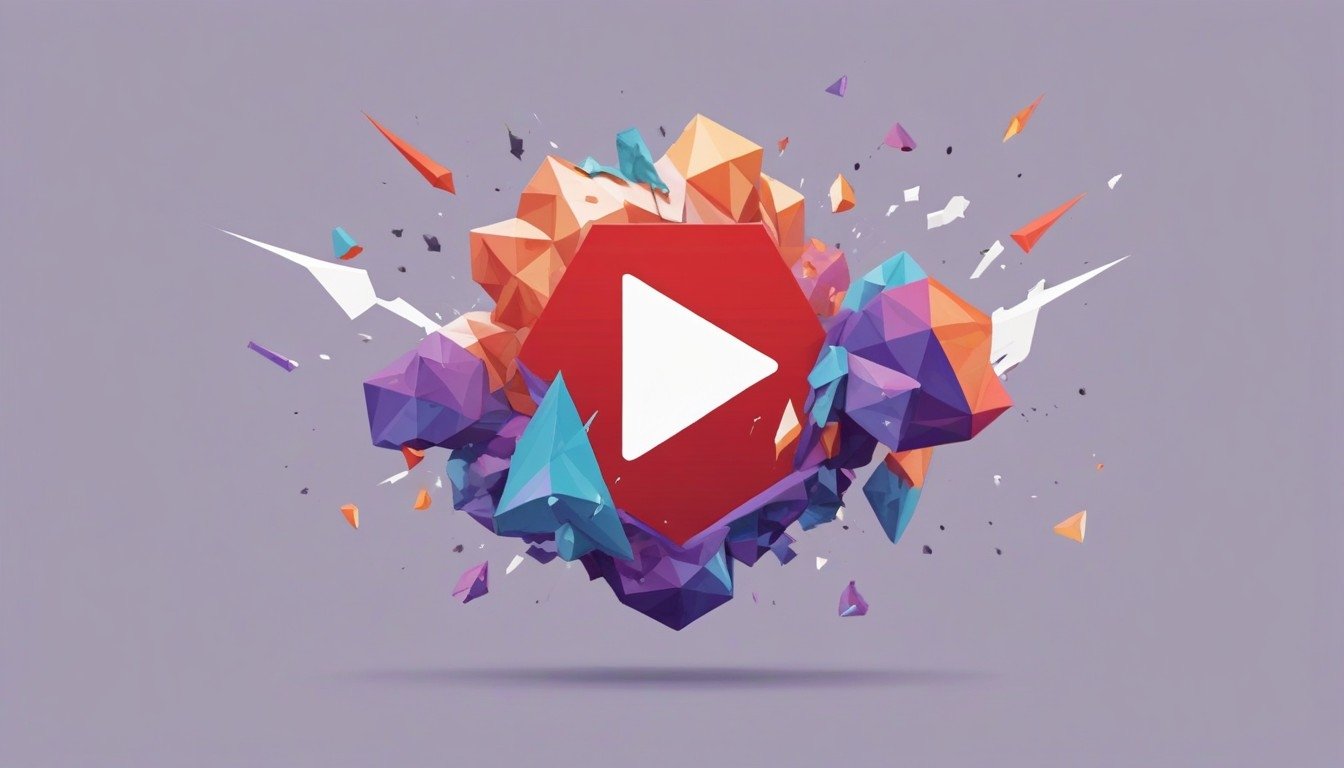 Logo do Youtube a ser destruido
