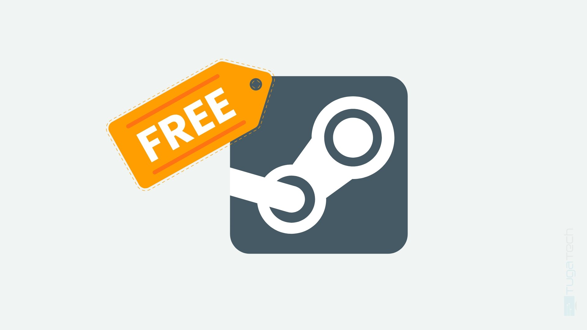 Logo da Steam com sinal de Free