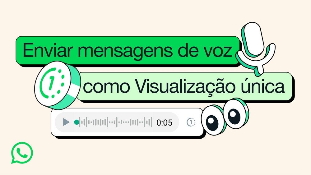 WhatsApp com mensagens de voz em visualização única