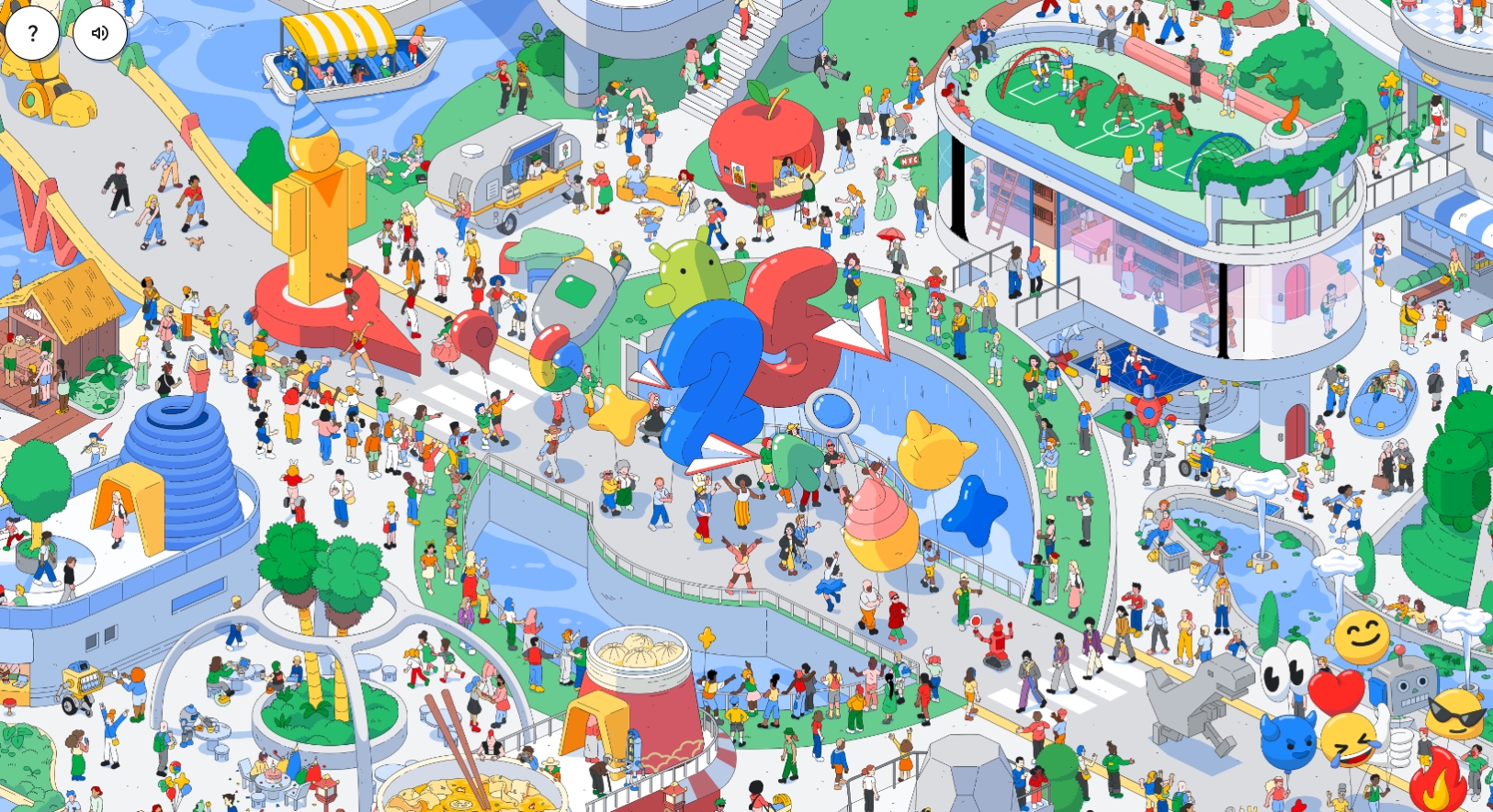 Google pesquisa com 25 anos doodle