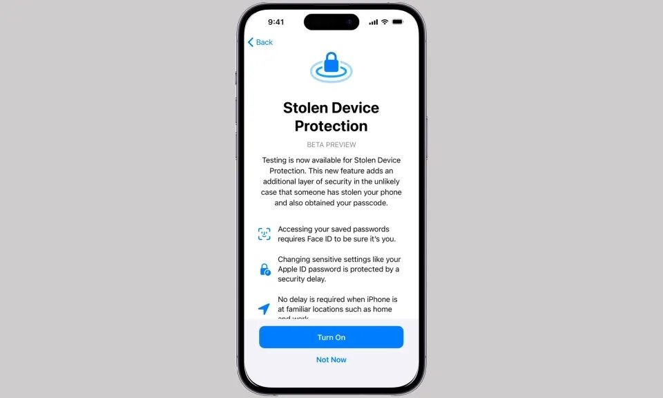 Protección de dispositivo robado iOS 17.3