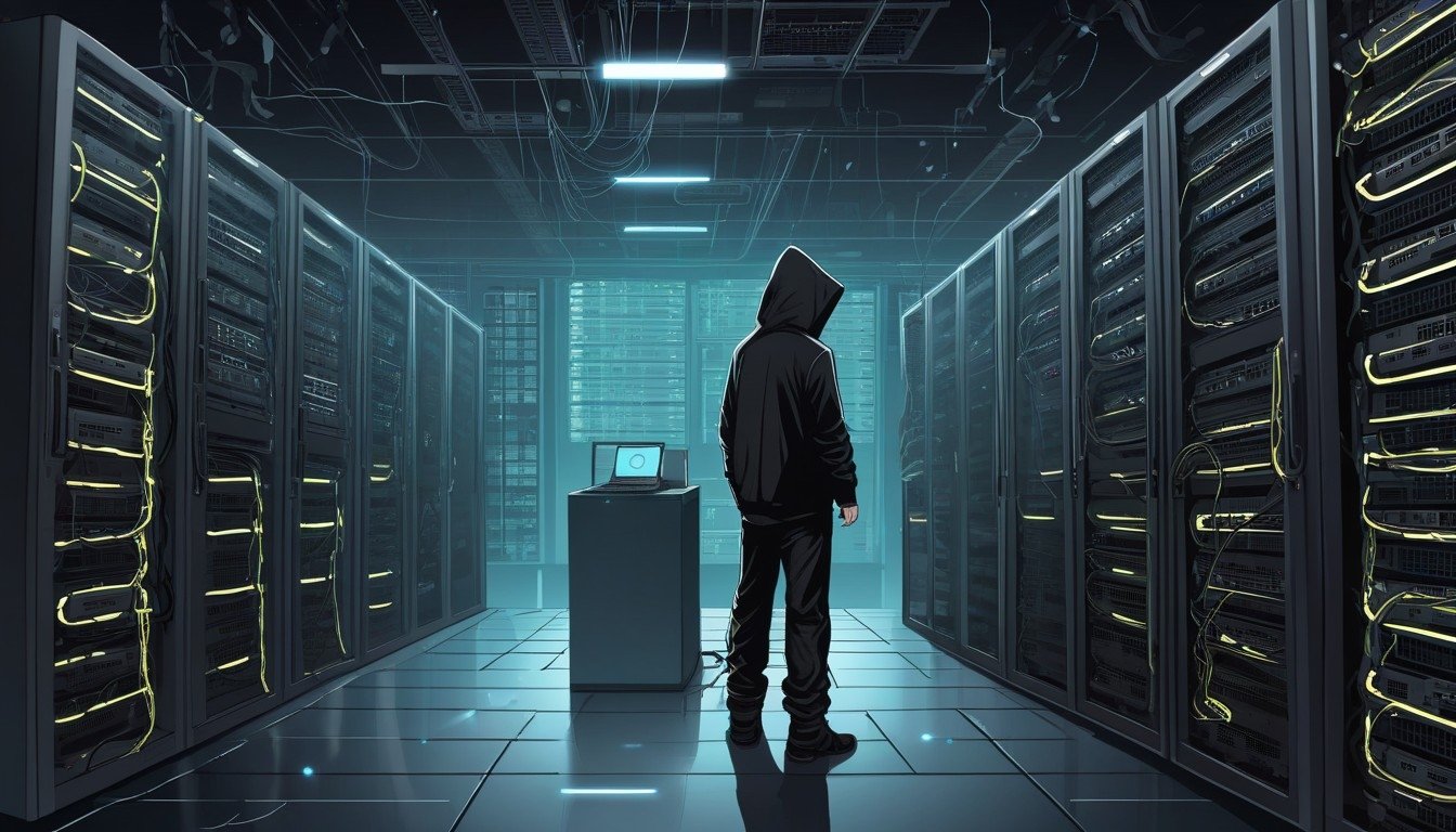 hacker em centro de dados
