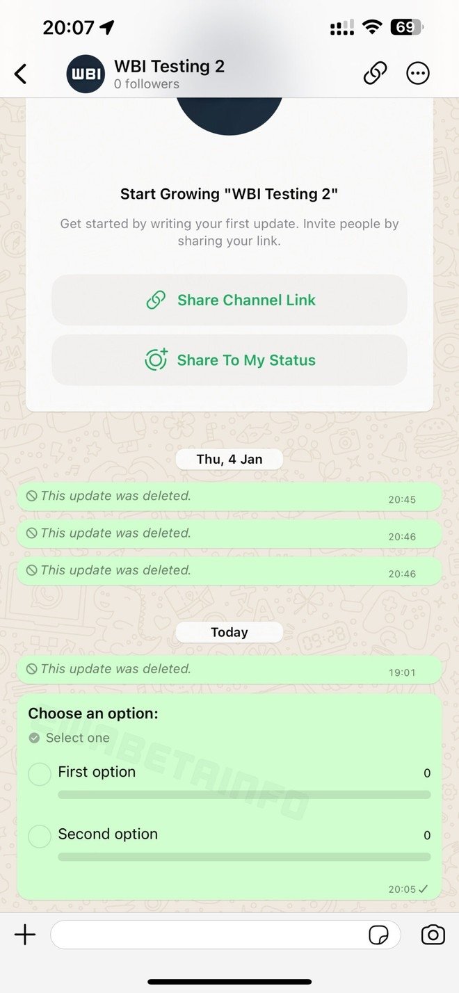 votação para canais do whatsapp