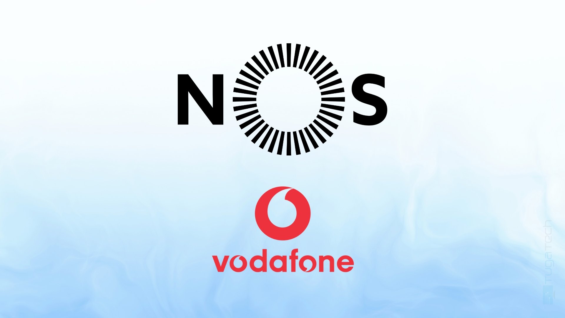 Logos da Vodafone e NOS