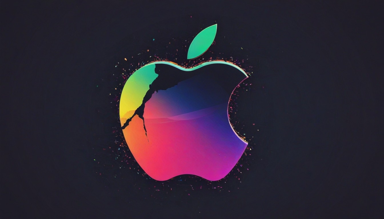 logo da apple com cores
