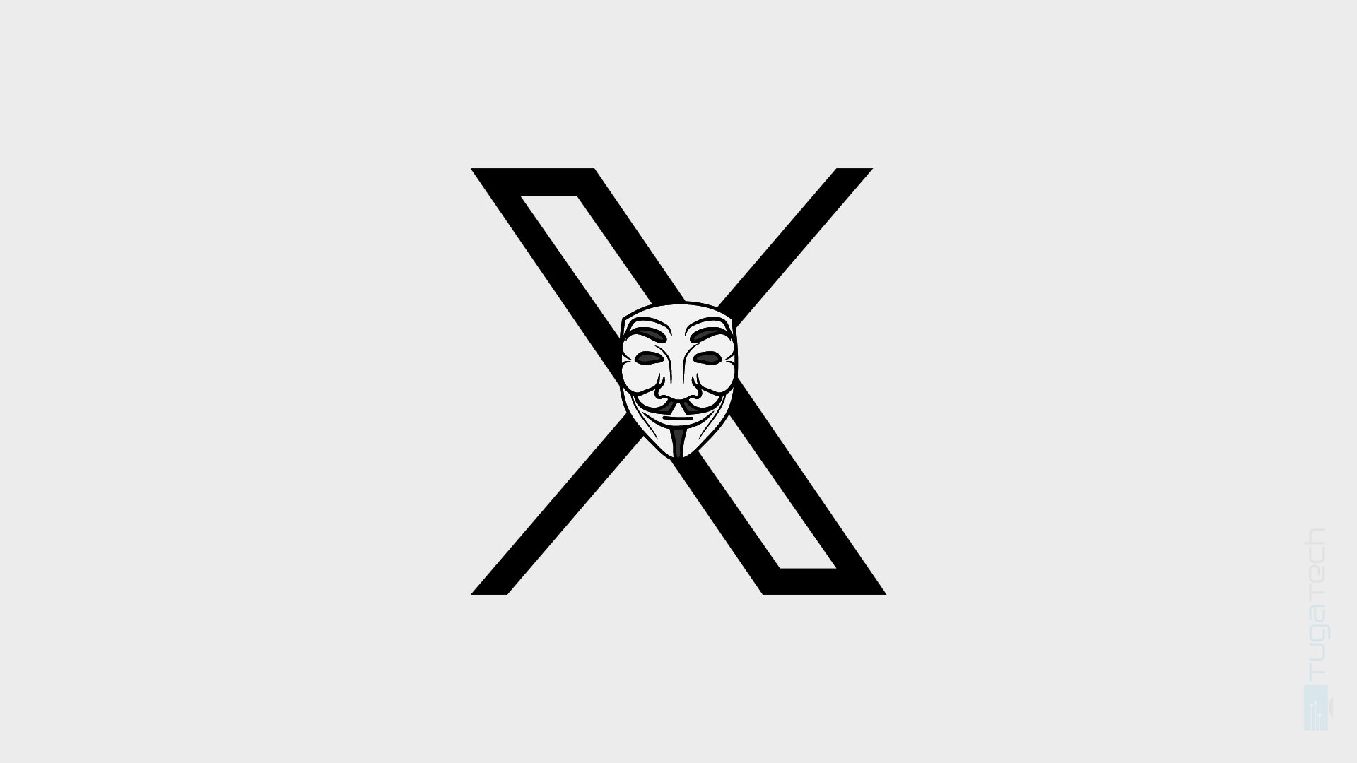 Logo da X com hacker