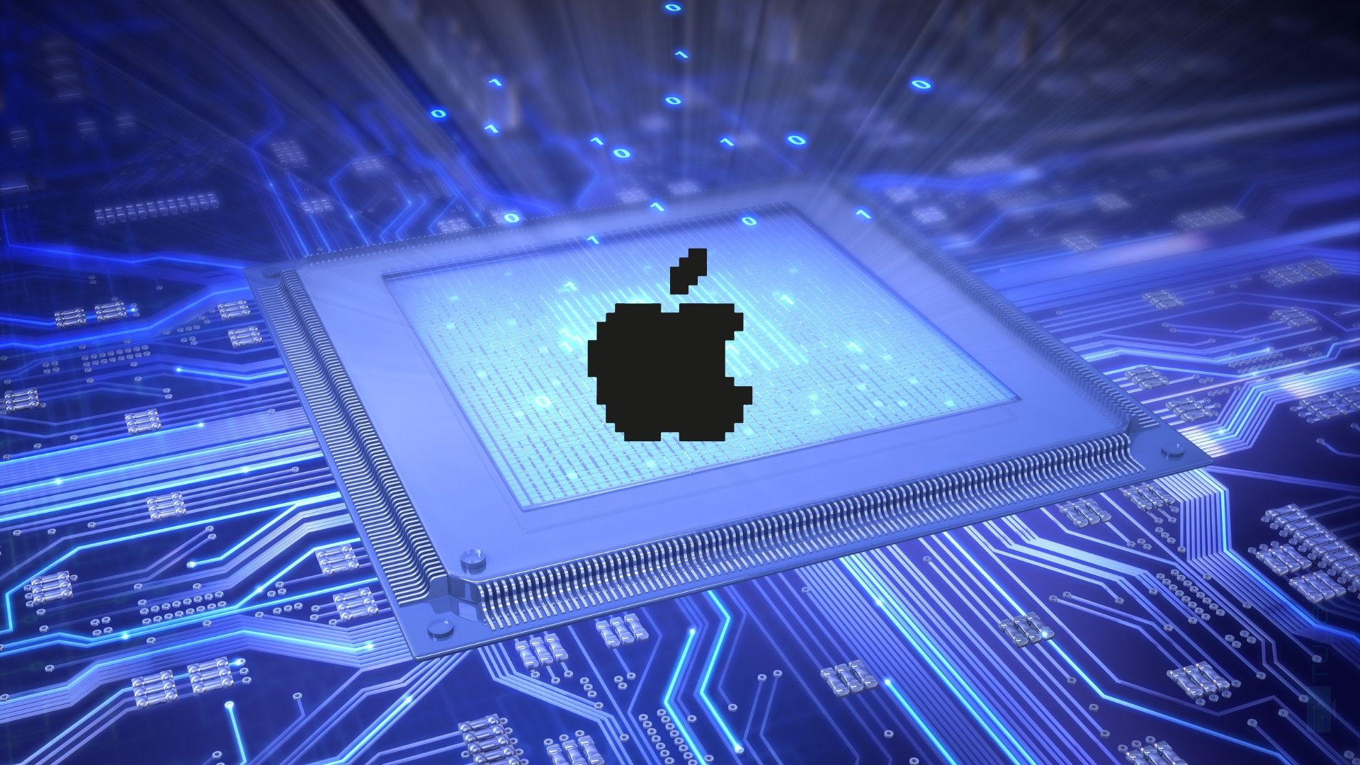 Apple logo em chip