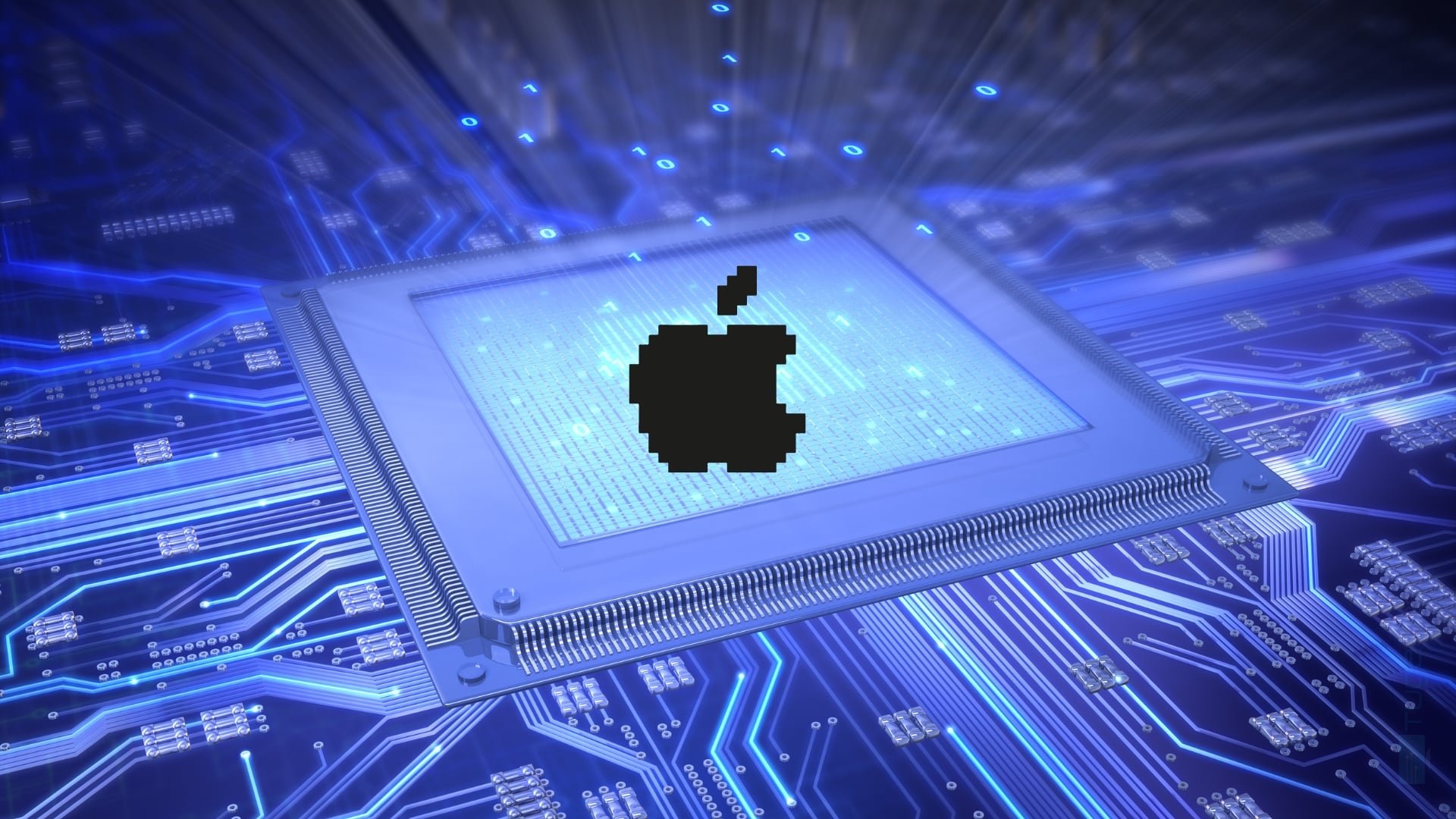 Apple logo em chip