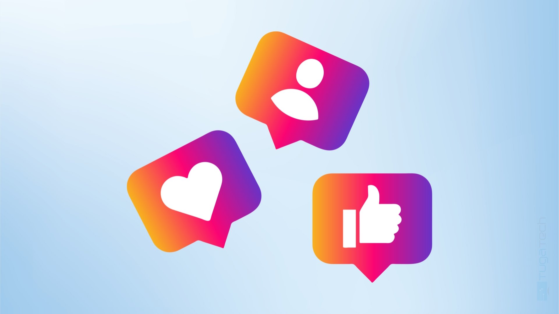 Instagram interações com icones