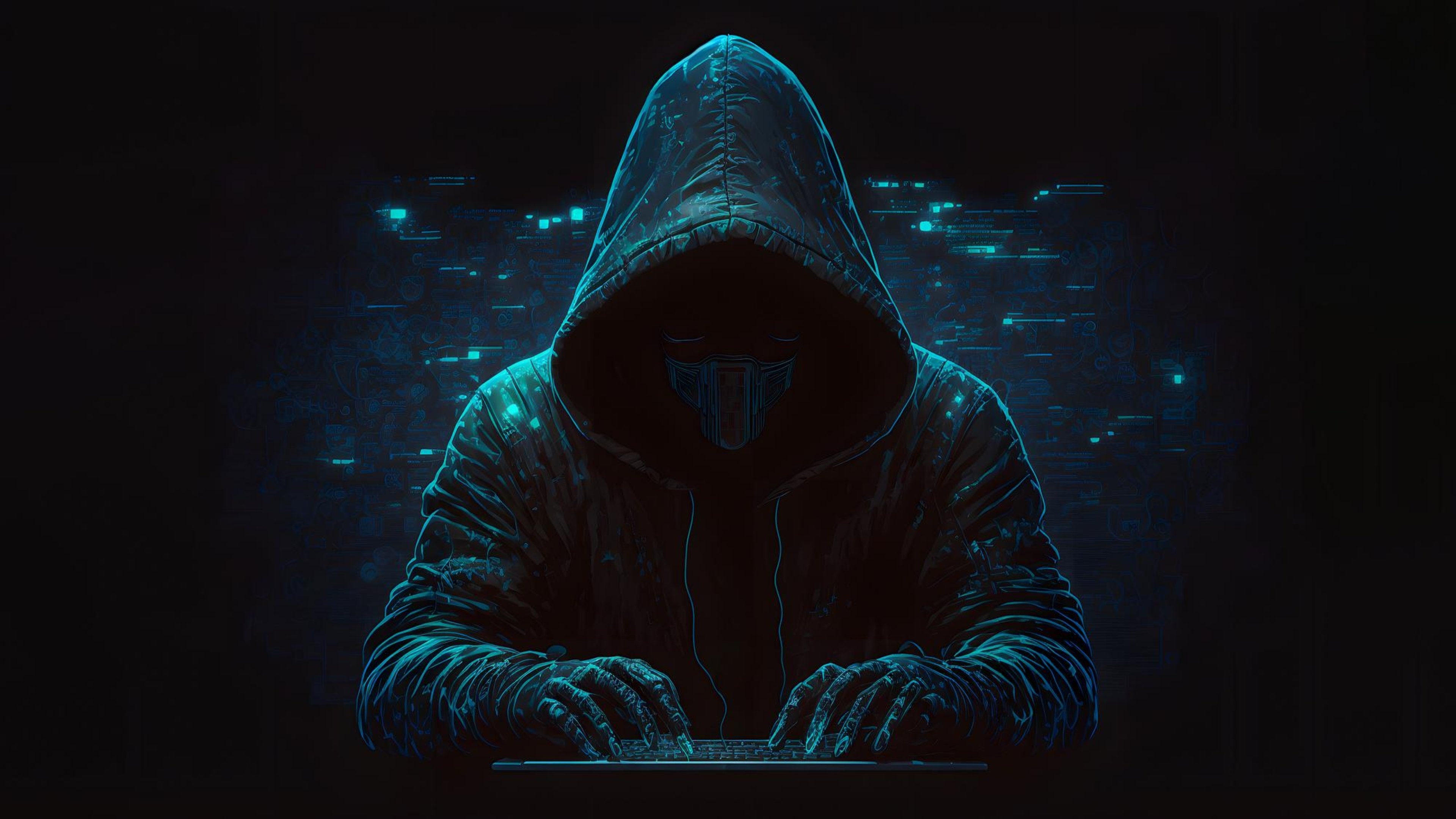 hacker em frente de computador