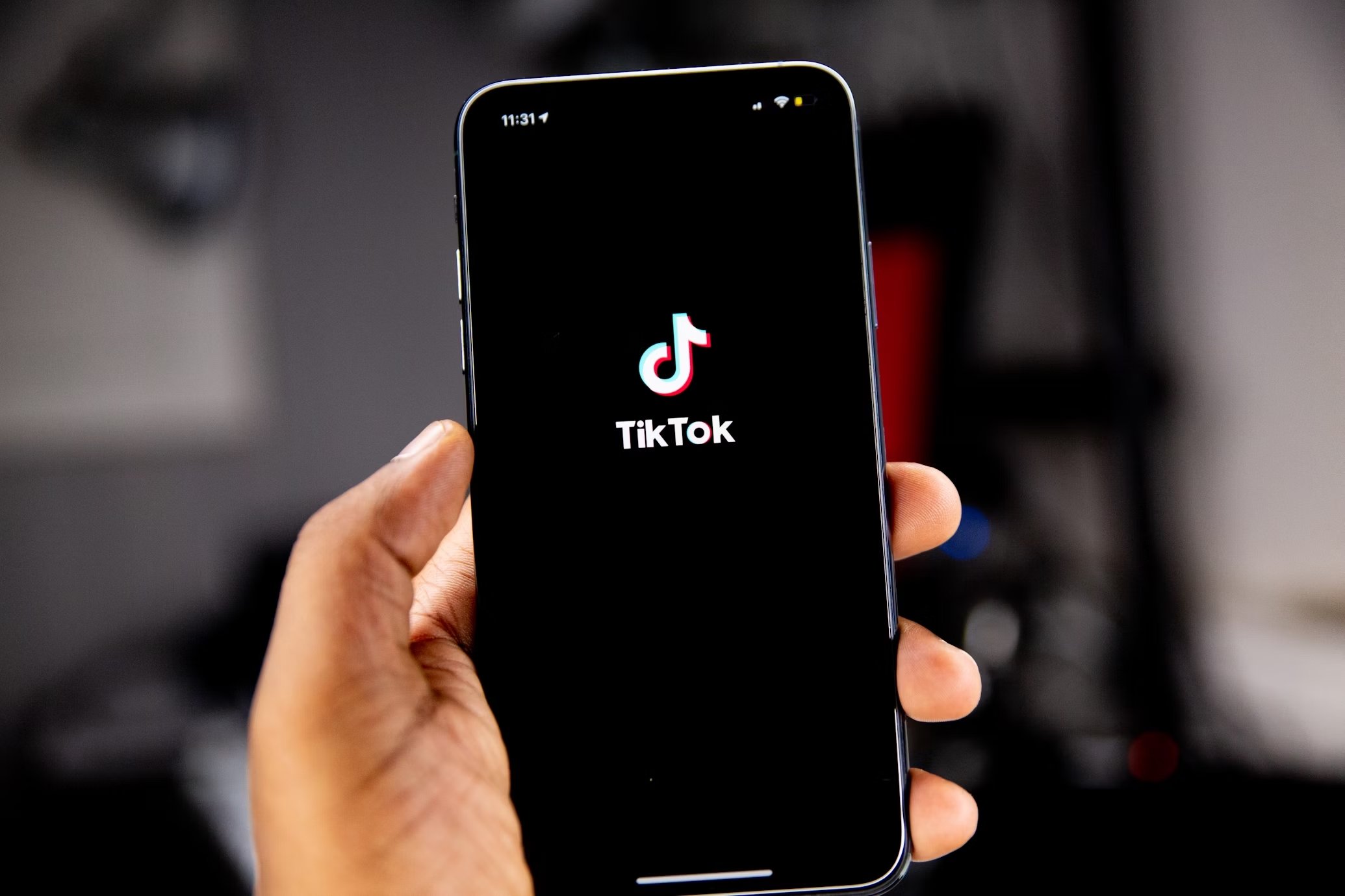 App do TikTok em uso