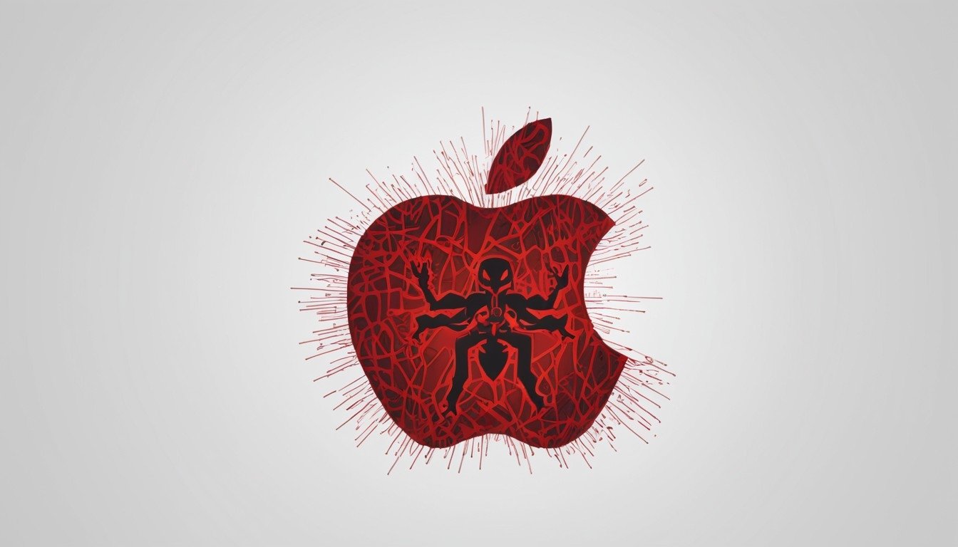 Apple logo com malware