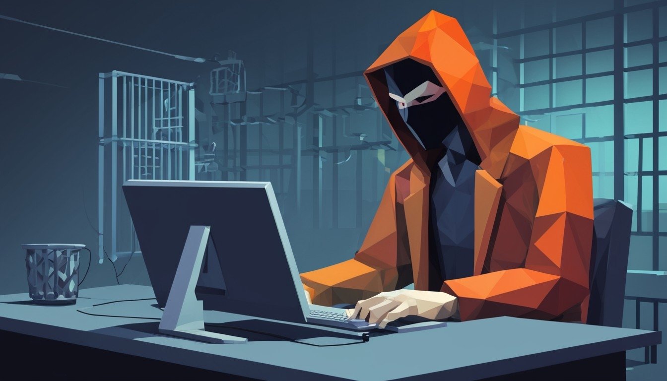 hacker na prisão