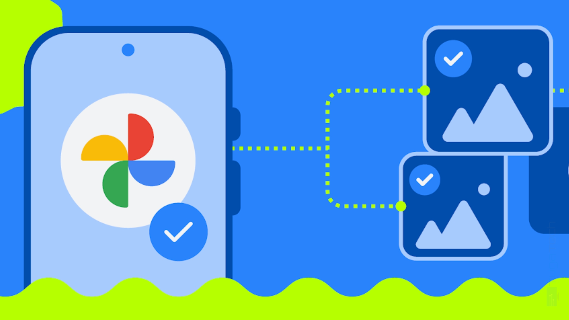 Google Fotos com seleção de conteudos
