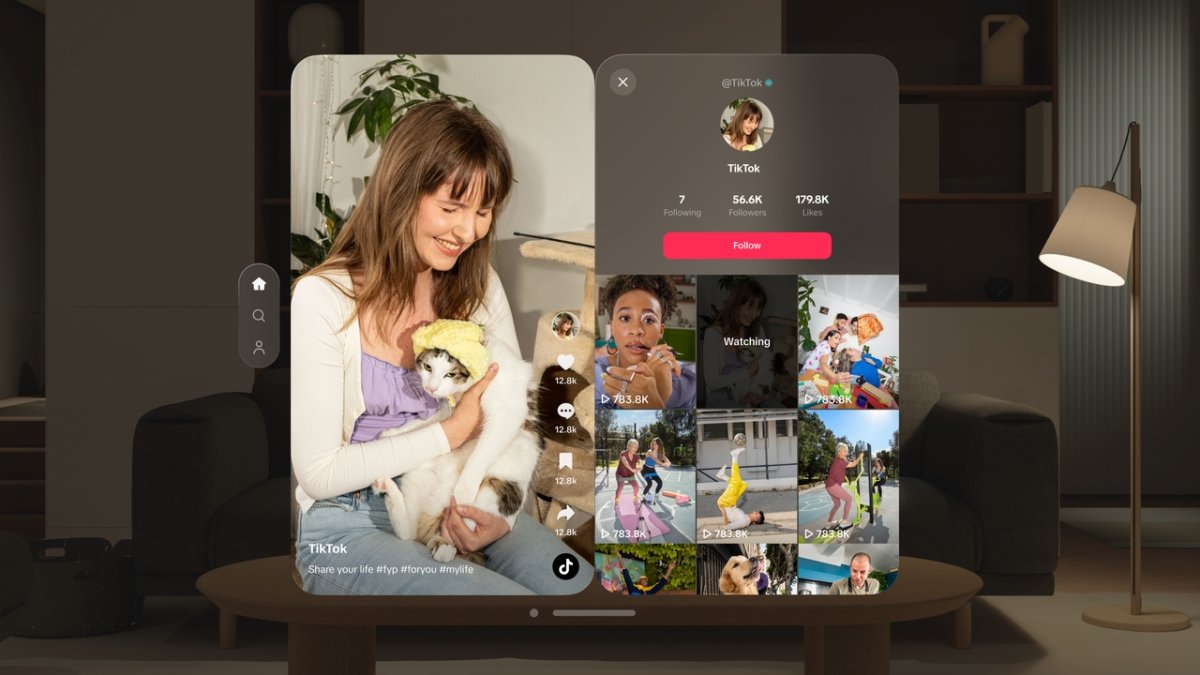 TikTok recebe aplicação dedicada para Apple Vision Pro
