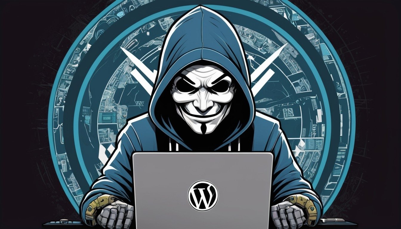 hacker em computador com wordpress