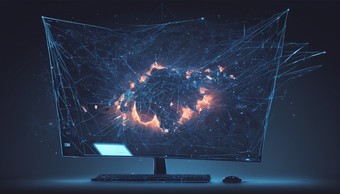 computador com ataque ddos
