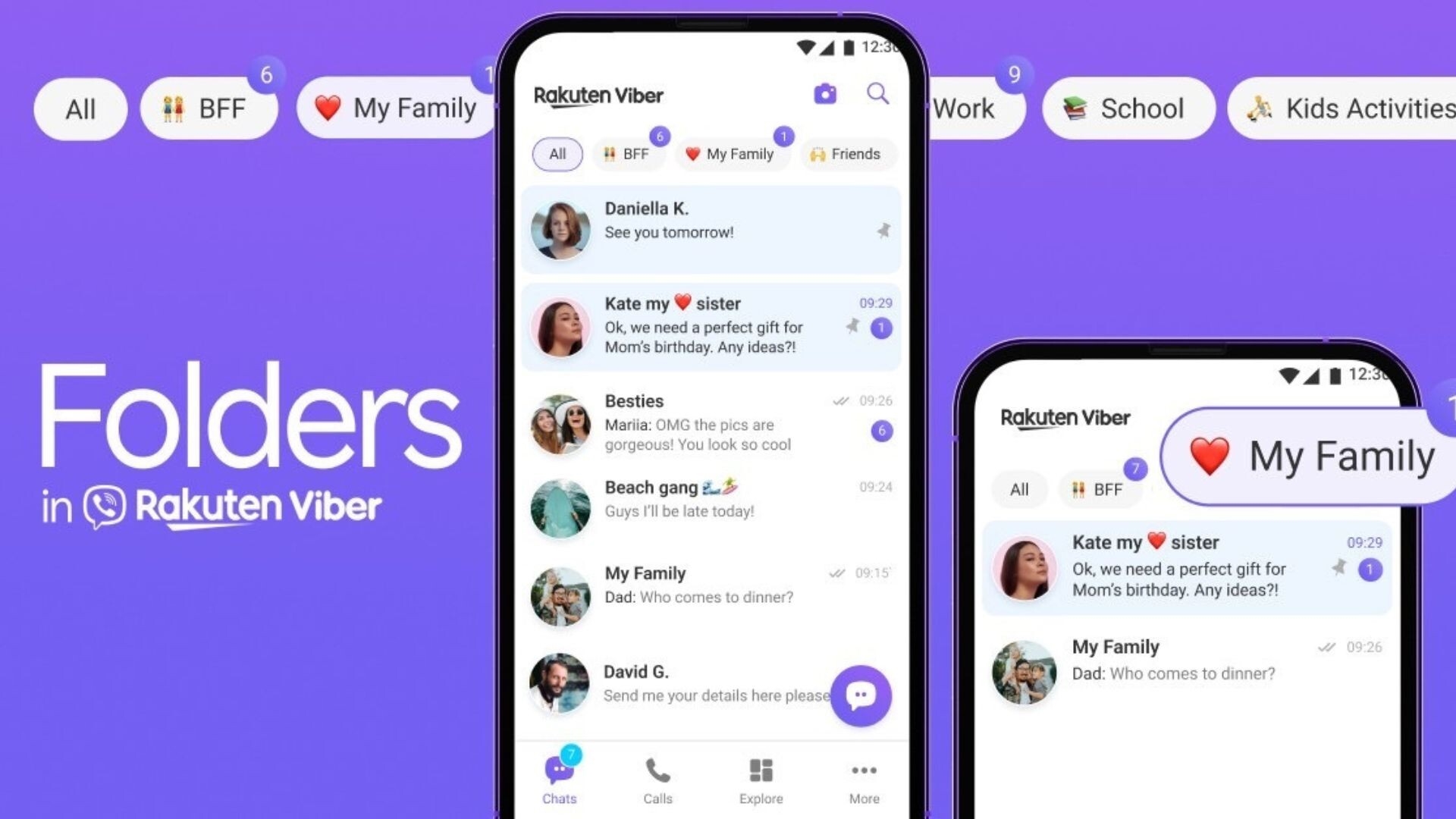 Viber começa a suportar pastas para conversas