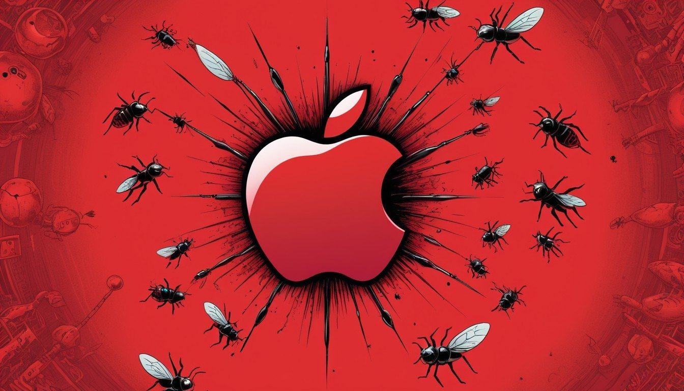 Apple logo com bichos